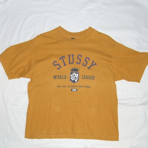 STUSSY - stussy ステューシー Tシャツ L センターロゴ アーチロゴ