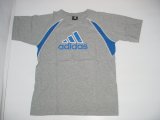 画像: adidas アディダス ロゴプリントラグランＴシャツ