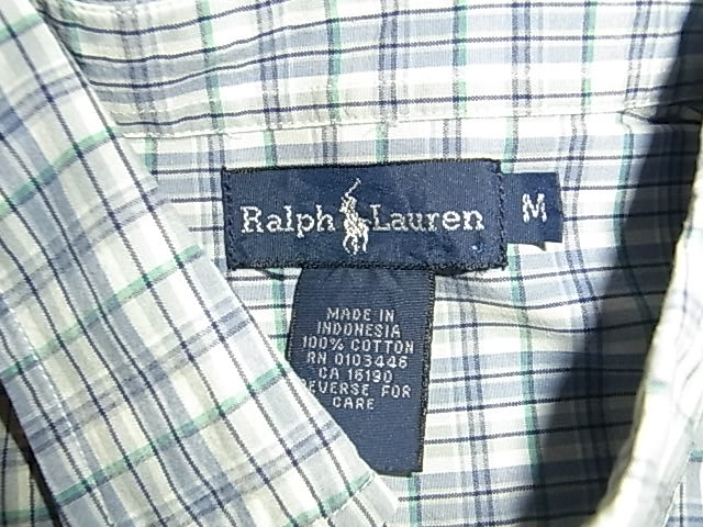 画像: Ralph Lauren ラルフローレン半袖 BDシャツ チェック柄