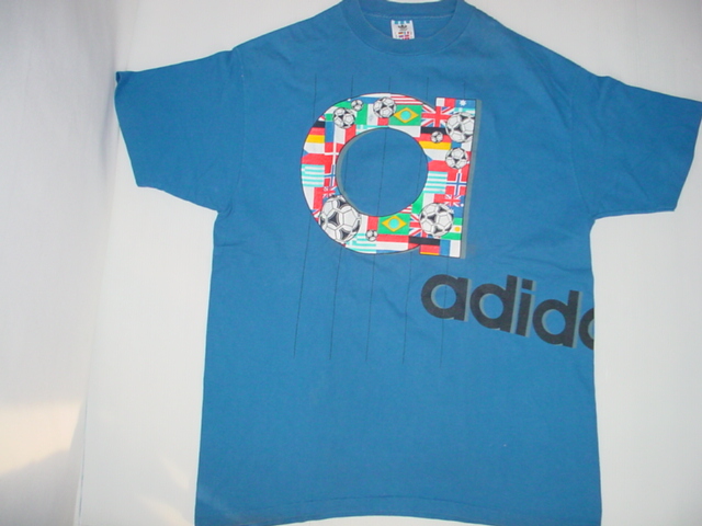 画像1: adidas アディダス サッカープリントＴシャツ　