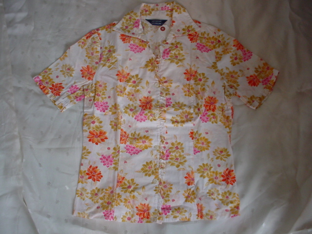 画像1: GRISBLANC　花柄半袖シャツ